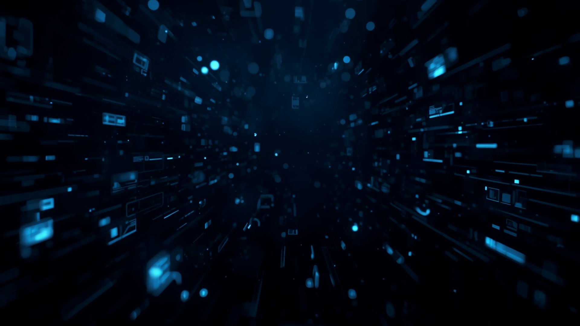  Futuristic elements floating in space amoled
